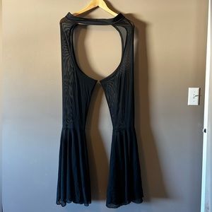 Sheer Black Bell Bottom Chaps